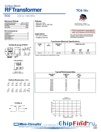 Datasheet TC4-14+ manufacturer Mini-Circuits