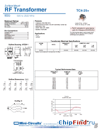 Datasheet TC4-25+ manufacturer Mini-Circuits