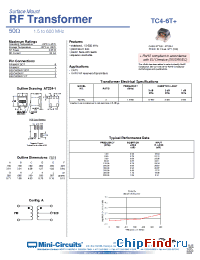 Datasheet TC4-6T+ manufacturer Mini-Circuits