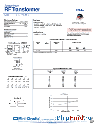 Datasheet TC9-1+ manufacturer Mini-Circuits