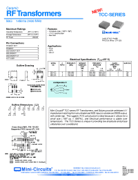 Datasheet TCC-4-T2 manufacturer Mini-Circuits