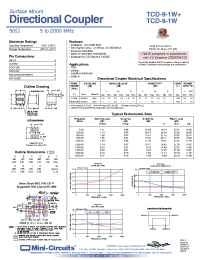Datasheet TCD-9-1W manufacturer Mini-Circuits