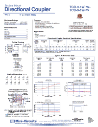 Datasheet TCD-9-1W-75 manufacturer Mini-Circuits