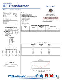 Datasheet TCL1-11+ manufacturer Mini-Circuits