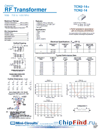 Datasheet TCN2-14 manufacturer Mini-Circuits