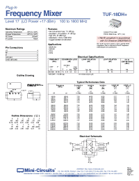 Datasheet TUF-18DH+ manufacturer Mini-Circuits