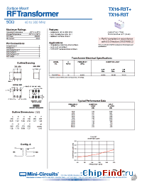 Datasheet TX1.5-1+ manufacturer Mini-Circuits