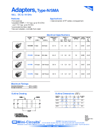Datasheet Type-N_SMA manufacturer Mini-Circuits