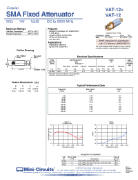 Datasheet VAT-12 manufacturer Mini-Circuits