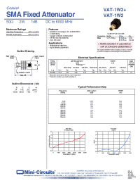 Datasheet VAT-1W2 manufacturer Mini-Circuits