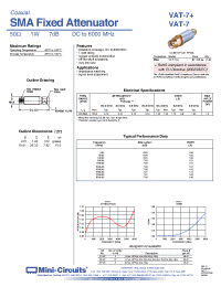 Datasheet VAT-7 manufacturer Mini-Circuits