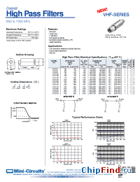 Datasheet VHF-1200 manufacturer Mini-Circuits