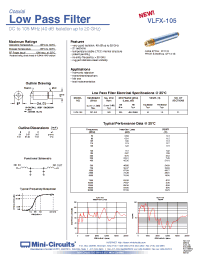 Datasheet VLFX-105 manufacturer Mini-Circuits