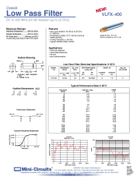 Datasheet VLFX-400 manufacturer Mini-Circuits