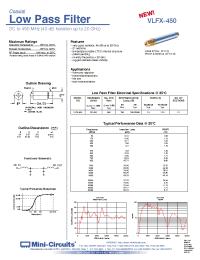 Datasheet VLFX-450 manufacturer Mini-Circuits