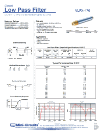 Datasheet VLFX-470 manufacturer Mini-Circuits