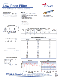 Datasheet VLFX-480 manufacturer Mini-Circuits