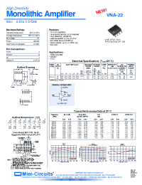 Datasheet VNA-22 manufacturer Mini-Circuits