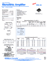 Datasheet VNA-28 manufacturer Mini-Circuits