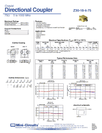 Datasheet Z30-18-4-75 manufacturer Mini-Circuits