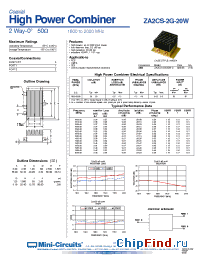 Datasheet ZA2CS-2G-20W-S manufacturer Mini-Circuits