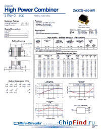Datasheet ZA3CS-450-9W manufacturer Mini-Circuits