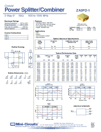 Datasheet ZA3PD-1-S manufacturer Mini-Circuits