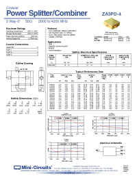 Datasheet ZA3PD-4-N manufacturer Mini-Circuits