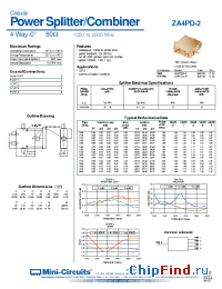 Datasheet ZA4PD-2-N manufacturer Mini-Circuits