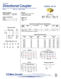 Datasheet ZADC-10-10-N manufacturer Mini-Circuits