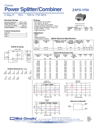 Datasheet ZAPD-1750-N manufacturer Mini-Circuits