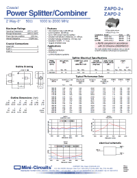 Datasheet ZAPD-2+ manufacturer Mini-Circuits
