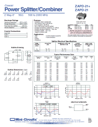 Datasheet ZAPD-21-N+ manufacturer Mini-Circuits