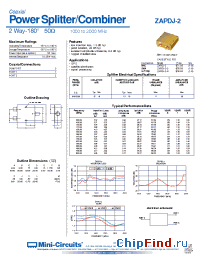 Datasheet ZAPDJ-2 manufacturer Mini-Circuits