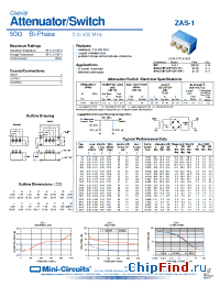 Datasheet ZAS-1 manufacturer Mini-Circuits