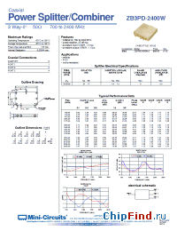 Datasheet ZB3PD-2400W-S manufacturer Mini-Circuits