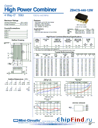 Datasheet ZB4CS-440-12W manufacturer Mini-Circuits