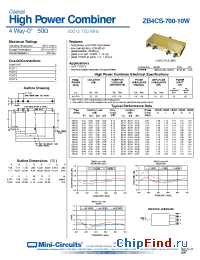 Datasheet ZB4CS-700-10W-N manufacturer Mini-Circuits