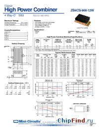 Datasheet ZB4CS-960-12W-S manufacturer Mini-Circuits
