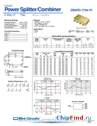 Datasheet ZB4PD-1750-75 manufacturer Mini-Circuits