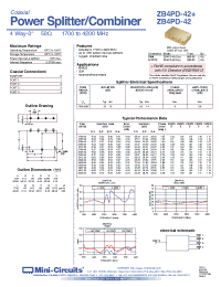 Datasheet ZB4PD-42-S manufacturer Mini-Circuits