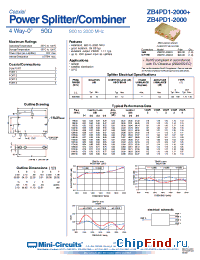 Datasheet ZB4PD-6.4-S manufacturer Mini-Circuits