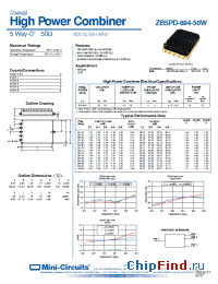Datasheet ZB5PD-894-50W-S manufacturer Mini-Circuits