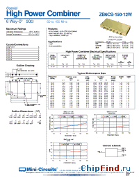 Datasheet ZB6CS-150-12W-S manufacturer Mini-Circuits