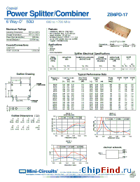 Datasheet ZB6PD-17-S manufacturer Mini-Circuits