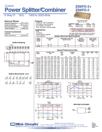 Datasheet ZB8PD-2-N manufacturer Mini-Circuits