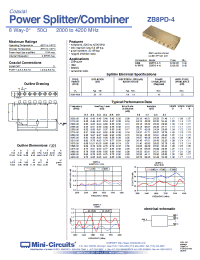 Datasheet ZB8PD-4-S+ manufacturer Mini-Circuits