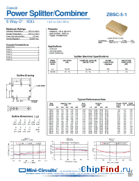 Datasheet ZBSC-5-1-S manufacturer Mini-Circuits