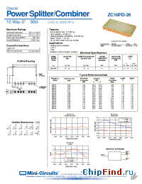 Datasheet ZC10PD-26-S manufacturer Mini-Circuits