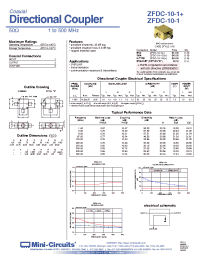 Datasheet ZFDC-10-1 manufacturer Mini-Circuits